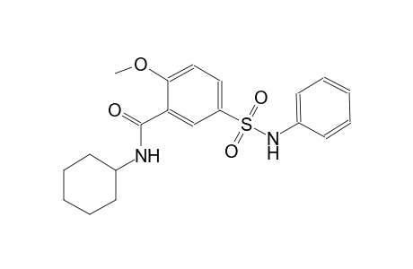 benzamide, N-cyclohexyl-2-methoxy-5-[(phenylamino)sulfonyl]-