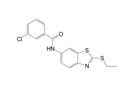 3-chloro-N-[2-(ethylsulfanyl)-1,3-benzothiazol-6-yl]benzamide