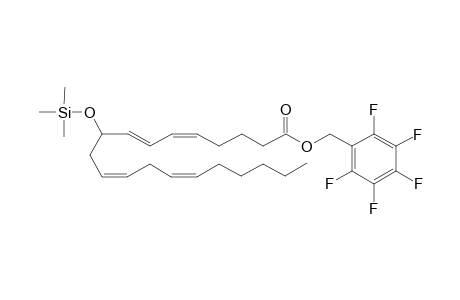 9-Hydroxy-(5Z,7E,11Z,14Z)-eicosatetraenoic acid, PFB,TMS derivative