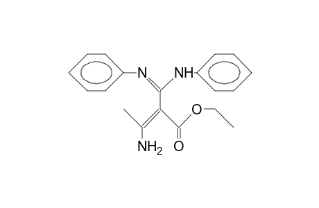 3-Amino-2-(N,N'-diphenylamidino)-crotonic acid, ethyl ester