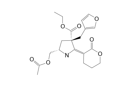 ETYHL-[(2E),3S,5S]-5-ACETOXYMETHYL-3-(FURAN-3-YL-METHYL)-2-(2-OXO-OXAN-3-YLIDENE)-PYRROLIDINE-3-CARBOXYLATE
