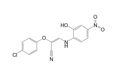 2-(4-Chlorophenoxy)-3-[(2-hydroxy-4-nitrophenyl)amino]acrylonitrile