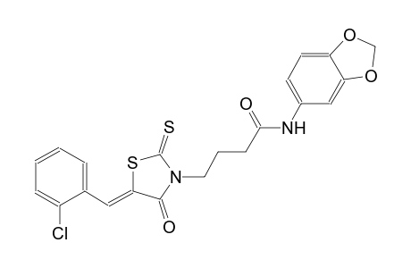 N-(1,3-benzodioxol-5-yl)-4-[(5Z)-5-(2-chlorobenzylidene)-4-oxo-2-thioxo-1,3-thiazolidin-3-yl]butanamide