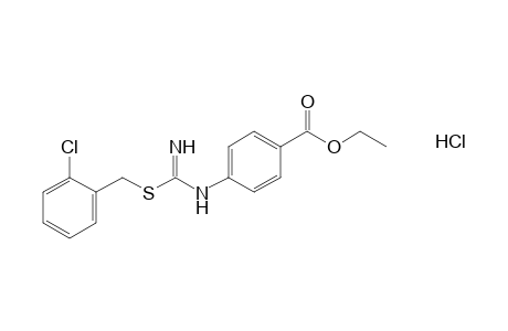 p-{{1-[(o-chlorobenzyl)thio]formimidoyl}amino}benzoic acid, ethyl ester, monohydrochloride