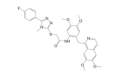 Acetamide, N-[2-[(6,7-dimethoxy-1-isoquinolinyl)methyl]-4,5-dimethoxyphenyl]-2-[[5-(4-fluorophenyl)-4-methyl-4H-1,2,4-triazol-3-yl]thio]-