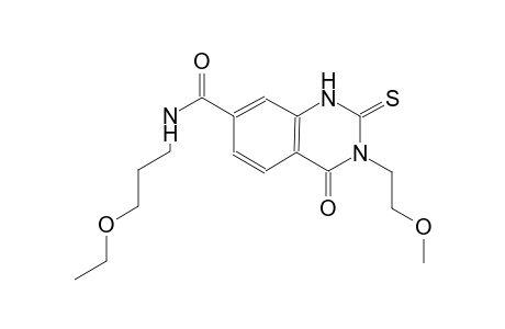 7-quinazolinecarboxamide, N-(3-ethoxypropyl)-1,2,3,4-tetrahydro-3-(2-methoxyethyl)-4-oxo-2-thioxo-