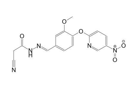 2-cyano-N'-((E)-{3-methoxy-4-[(5-nitro-2-pyridinyl)oxy]phenyl}methylidene)acetohydrazide