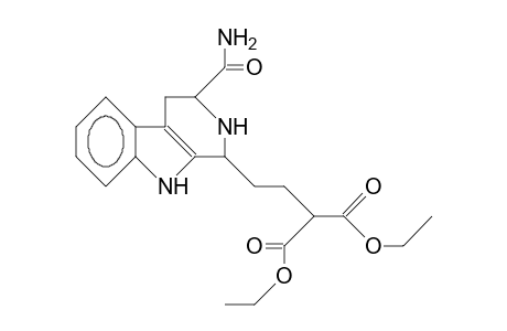 (1R,3S) 2,3,4,9-Tetrahydro-3-carbamoyl.alpha.-ethoxycarbonyl-1H-pyrido(3,4-B)indole-1-butanoic acid, ethyl ester