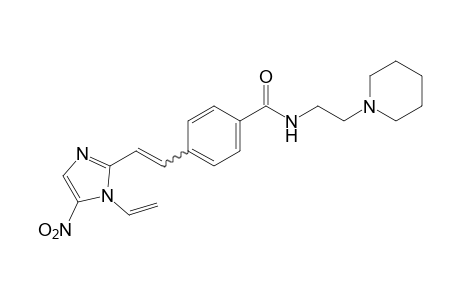 p-[2-(5-nitro-1-vinylimidazol-2-yl)vinyl]-N-(2-piperidinoethyl)-benzamide