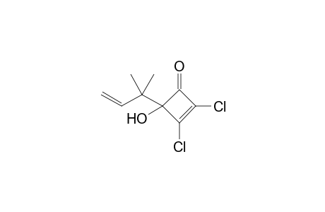 2,3-bis(chloranyl)-4-(2-methylbut-3-en-2-yl)-4-oxidanyl-cyclobut-2-en-1-one