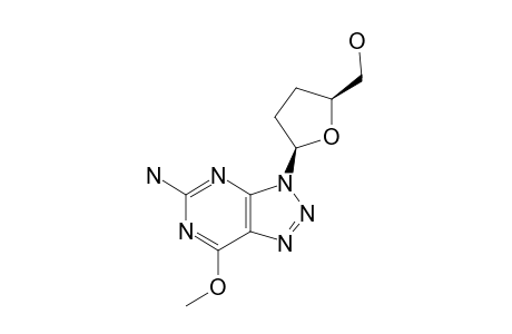 5-AMINO-3-(2,3-DIDEOXY-BETA-D-GLYCERO-PENTOFURANOSYL)-7-METHOXY-3H-1,2,3-TRIAZOLO-[4,5-D]-PYRIMIDINE