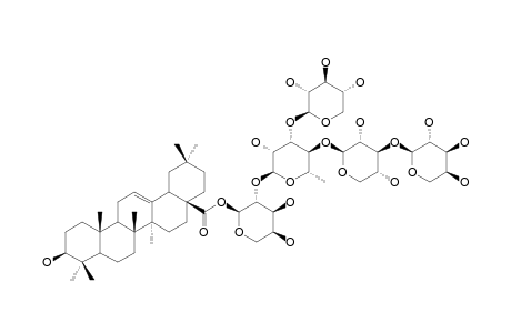 28-O-[ARABINOPYRANOSYL-(1->3)-XYLOPYRANOSYL-(1->4)-[XYLOPYRANOSYL-(1->3)]-RHAMNOPYRANOSYL-(1->2)-ARABINOPYRANOSYL]-OLEANOLIC-ACID-ESTER