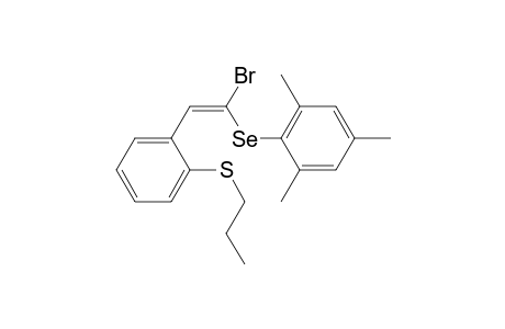 (E)-{2-[2-Bromo-2-(mesitylselanyl)vinyl]phenyl}(propyl)sulfane