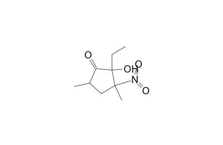 2-Ethyl-2-hydroxy-3,5-dimethyl-3-nitrocyclopentanone