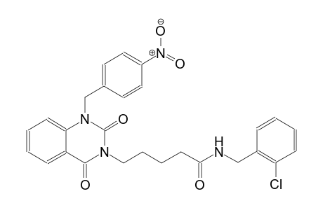 N-(2-chlorobenzyl)-5-(1-(4-nitrobenzyl)-2,4-dioxo-1,4-dihydro-3(2H)-quinazolinyl)pentanamide