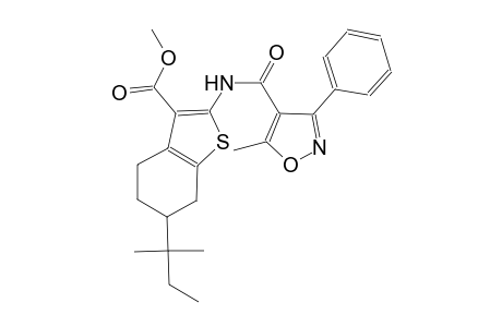 methyl 2-{[(5-methyl-3-phenyl-4-isoxazolyl)carbonyl]amino}-6-tert-pentyl-4,5,6,7-tetrahydro-1-benzothiophene-3-carboxylate