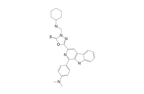 1-(4-N,N-DIMETHYLAMINOPHENYL)-3-[3-CYCLOHEXYLAMINO-(METHYL)-2-THIOXO-1,3,4-OXADIAZOL-5-YL]-BETA-CARBOLINE