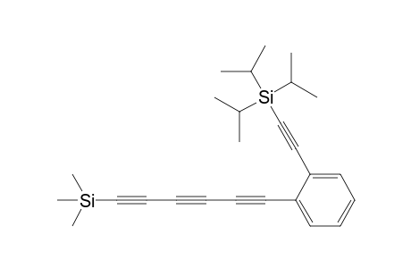2-(Triisopropylsilylethynyl)-1-(6-trimethylsilyl-1,3,5-hexatriynyl)benzene