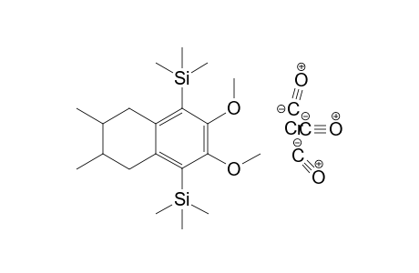 (2RS,3RS,4aRS)-Tricarbonyl(n6-6,7-dimethoxy-2,3-dimethyl-5,8-bis(trimethylsilyl)-1,2,3,4-tetrahydronaphthalene)chromium(0)