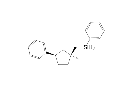 (1R*,2S*)-1-Methyl-3-phenyl-3-[(phenylsilyl)methyl]cyclopentane