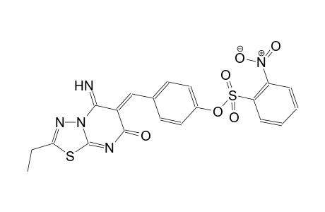 benzenesulfonic acid, 2-nitro-, 4-[(Z)-(2-ethyl-5-imino-7-oxo-5H-[1,3,4]thiadiazolo[3,2-a]pyrimidin-6(7H)-ylidene)methyl]phenyl ester