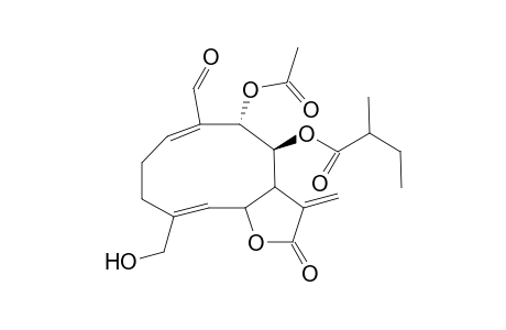 9.alpha.-(Acetoxy)-8.beta.-[(2'-methylbutanoyl)oxy]-14-oxo-(4Z)-acanthospermolide