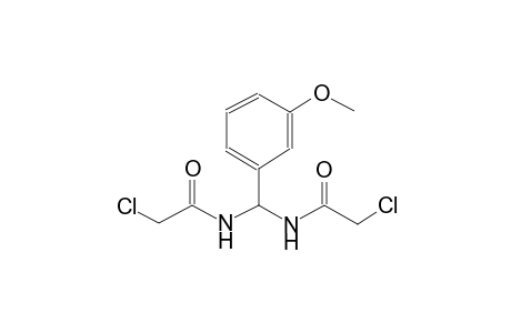 2-chloro-N-[[(chloroacetyl)amino](3-methoxyphenyl)methyl]acetamide