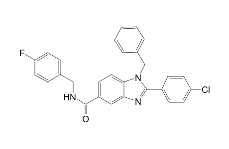1-Benzyl-2-(4-chlorophenyl)-N-(4-fluorobenzyl)-1H-benzo[d]imidazole-5-carboxamide