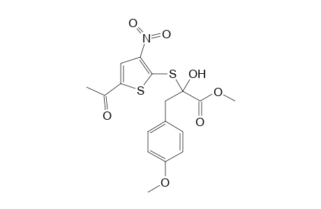 Methyl threo-2-hydroxy-2-( 5'-acetyl-3'-nitro-2'-thienylthio)-3-( 4'-methoxyphenyl)propionate