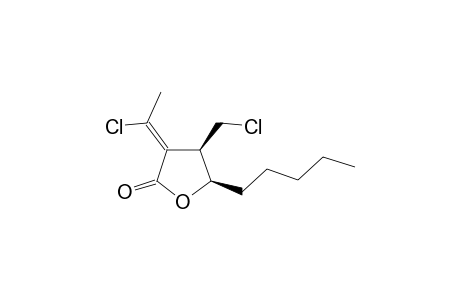 3-(1-Chloroethylidene-4-chloromethyl-5-pentyltetrahydrofuran-2-one