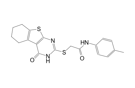 N-(4-methylphenyl)-2-[(4-oxo-3,4,5,6,7,8-hexahydro[1]benzothieno[2,3-d]pyrimidin-2-yl)sulfanyl]acetamide