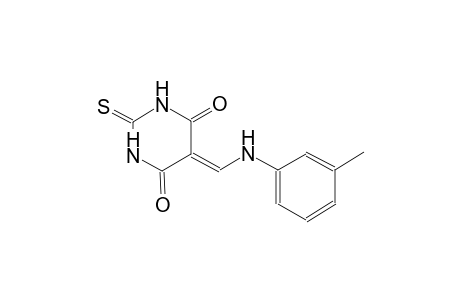 4,6(1H,5H)-pyrimidinedione, dihydro-5-[[(3-methylphenyl)amino]methylene]-2-thioxo-