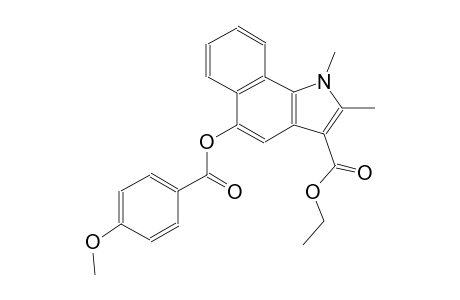 ethyl 5-[(4-methoxybenzoyl)oxy]-1,2-dimethyl-1H-benzo[g]indole-3-carboxylate