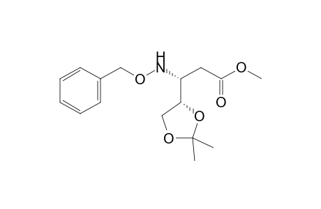 (3R)-3-(benzoxyamino)-3-[(4S)-2,2-dimethyl-1,3-dioxolan-4-yl]propionic acid methyl ester