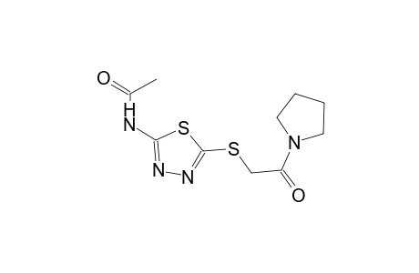 N-(5-{[2-oxo-2-(1-pyrrolidinyl)ethyl]sulfanyl}-1,3,4-thiadiazol-2-yl)acetamide