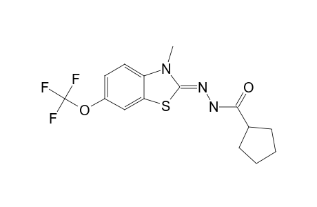 CYCLOPENTYLCARBOXYLIC_ACID_(6-TRIFLUOROMETHOXY-3-METHYL-3-H-BENZOTHIAZOL-2-YLIDENE)-HYDRAZIDE