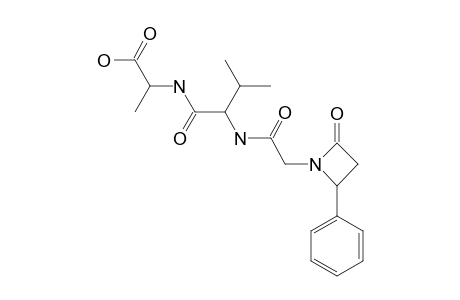[2-[(R)-2-OXO-4-PHENYLAZETIDIN-1-YL]-ACETYL]-L-VALYL-L-ALANINE