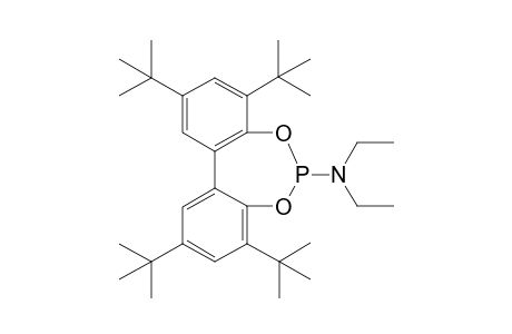 N-(2,4,8,10-Tetra-tert-butyl-dibenz[d,f]{1,3,2}dioxaphosphepin-6-yl)-diethylamine
