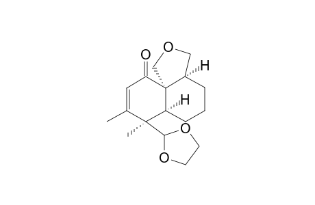 1H-Naphtho[1,8a-c]furan-10(3H)-one, 7-(1,3-dioxolan-2-yl)-3a,4,5,6,6a,7-hexahydro-7,8-dimethyl-, (3a.alpha.,6a.alpha.,7.alpha.,10aR*)-(.+-.)-