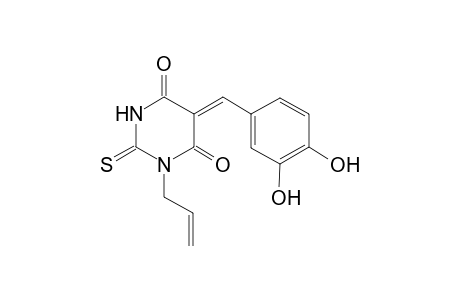 4,6(1H)-Pyrimidinedione, 5-[(3,4-dihydroxyphenyl)methylidene]dihydro-1-(2-propenyl)-2-thioxo-