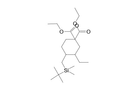 4-[[tert-butyl(dimethyl)silyl]methyl]-3-ethyl-cyclohexane-1,1-dicarboxylic acid diethyl ester