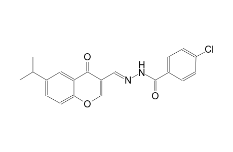 4-chloro-N'-[(E)-(6-isopropyl-4-oxo-4H-chromen-3-yl)methylidene]benzohydrazide