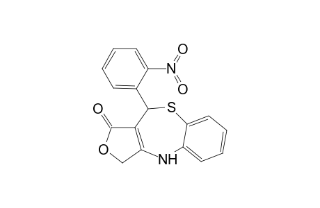 10-(2-Nitrophenyl)-4,10-dihydro-1H,3H-furo[3,4-c][1,5]benzothiazepin-1-one