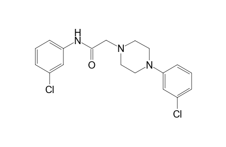 1-Pyrazineacetamide, N,4-bis(3-chlorophenyl)hexahydro-
