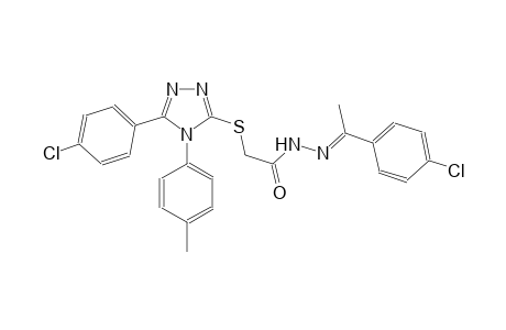 acetic acid, [[5-(4-chlorophenyl)-4-(4-methylphenyl)-4H-1,2,4-triazol-3-yl]thio]-, 2-[(E)-1-(4-chlorophenyl)ethylidene]hydrazide