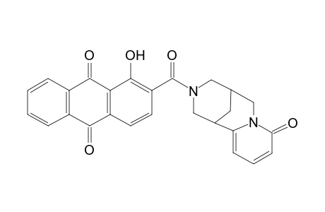 9,10-Anthracenedione, 1-hydroxy-2-[(4-oxo-3,11-diazatricyclo[7.3.1.0(3,8)]trideca-5,7-dien-11-yl)carbonyl]-