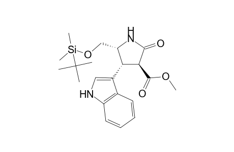 (3S,4R,5R)-5-(tert-Butyldimethylsiloxymethyl)-4-(1H-indol-3-yl)-2-oxopyrrolidin-3-carboxylic acid methyl ester
