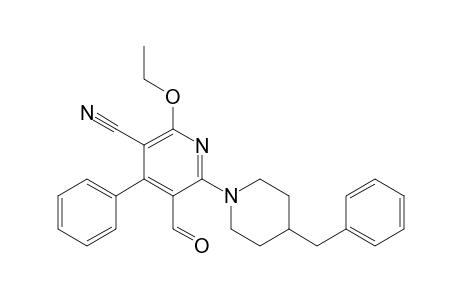 2-Ethoxy-5-formyl-4-phenyl-6-[4-(phenylmethyl)-1-piperidinyl]-3-pyridinecarbonitrile