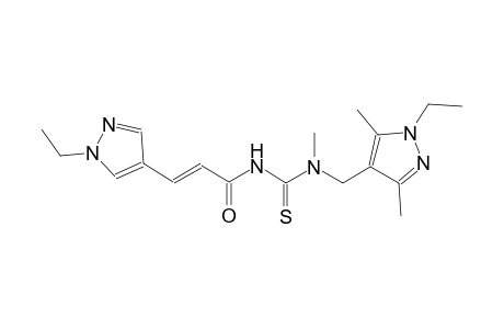 N-[(1-ethyl-3,5-dimethyl-1H-pyrazol-4-yl)methyl]-N'-[(2E)-3-(1-ethyl-1H-pyrazol-4-yl)-2-propenoyl]-N-methylthiourea