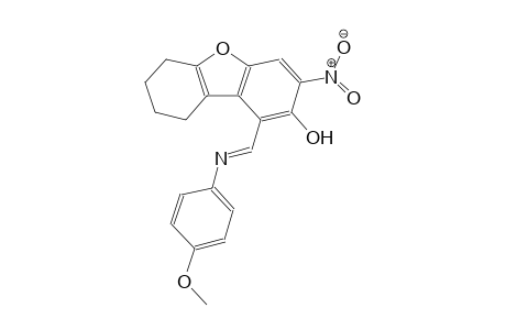 dibenzo[b,d]furan-2-ol, 6,7,8,9-tetrahydro-1-[(E)-[(4-methoxyphenyl)imino]methyl]-3-nitro-